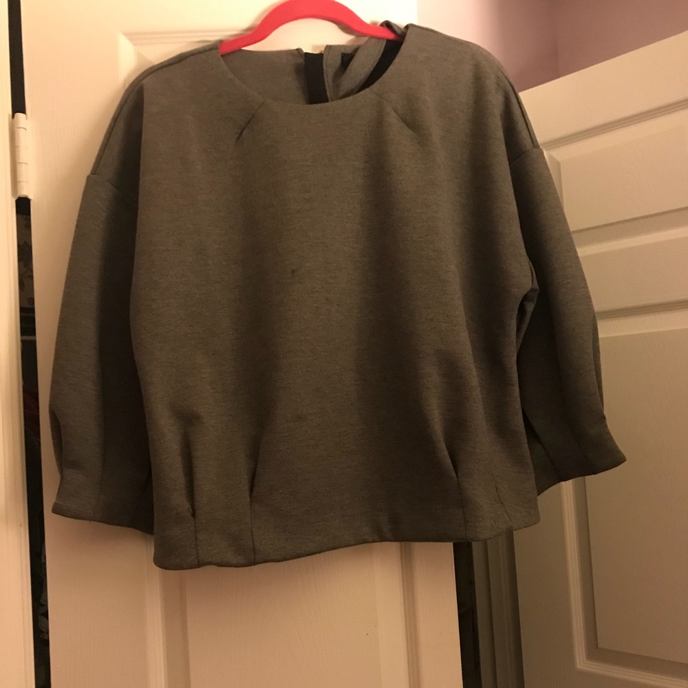 💼NWOT BR Heather Grey Luxe Top